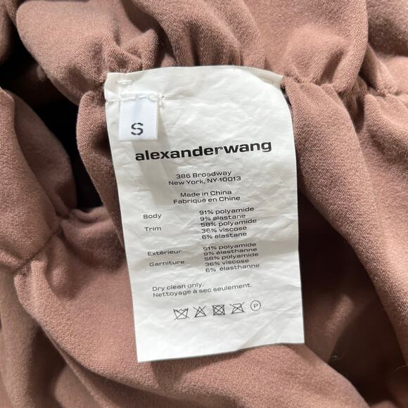 Alexander Wang Ruched Logo Elastic Waistband Pencil Skirt // Size Small - Picture 4 of 7